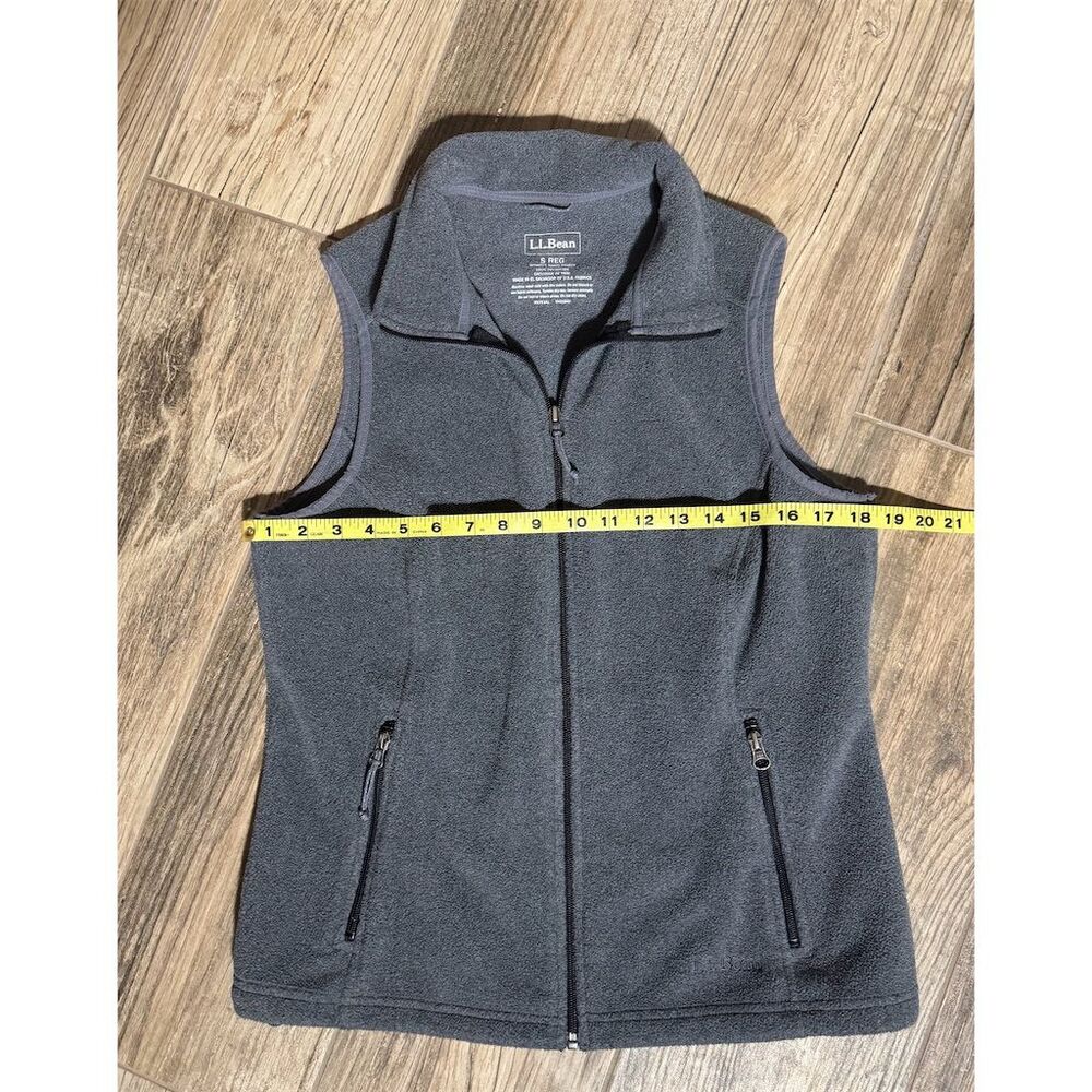 L.L.Bean Women's Fleece Vest Size S Charcoal Gray Casual Sleeveless - Picture 7 of 10
